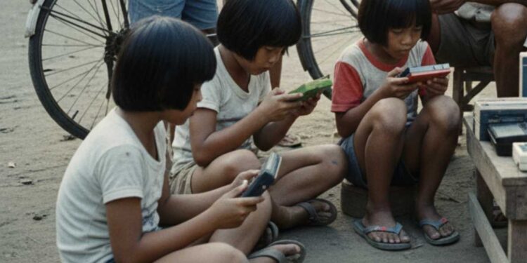 Anak SD main gimbot sewaan tahun 80an